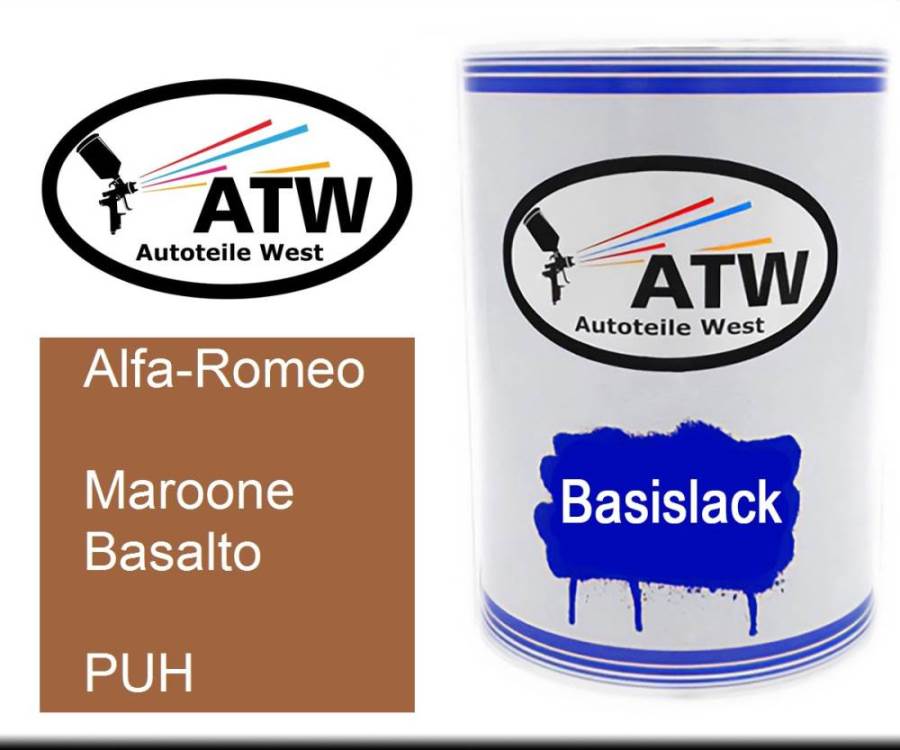 Alfa-Romeo, Maroone Basalto, PUH: 500ml Lackdose, von ATW Autoteile West.